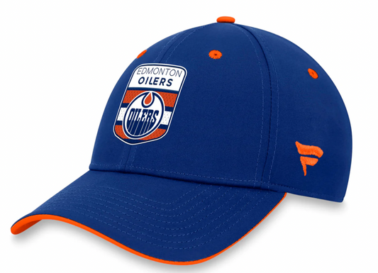 Edmonton Oilers Fanatics Blue 2023 NHL Draft Authentic Pro Flex Hat