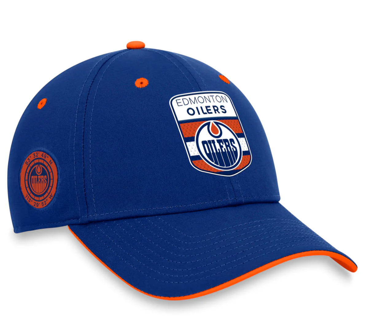 Edmonton Oilers Fanatics Blue 2023 NHL Draft Authentic Pro Flex Hat