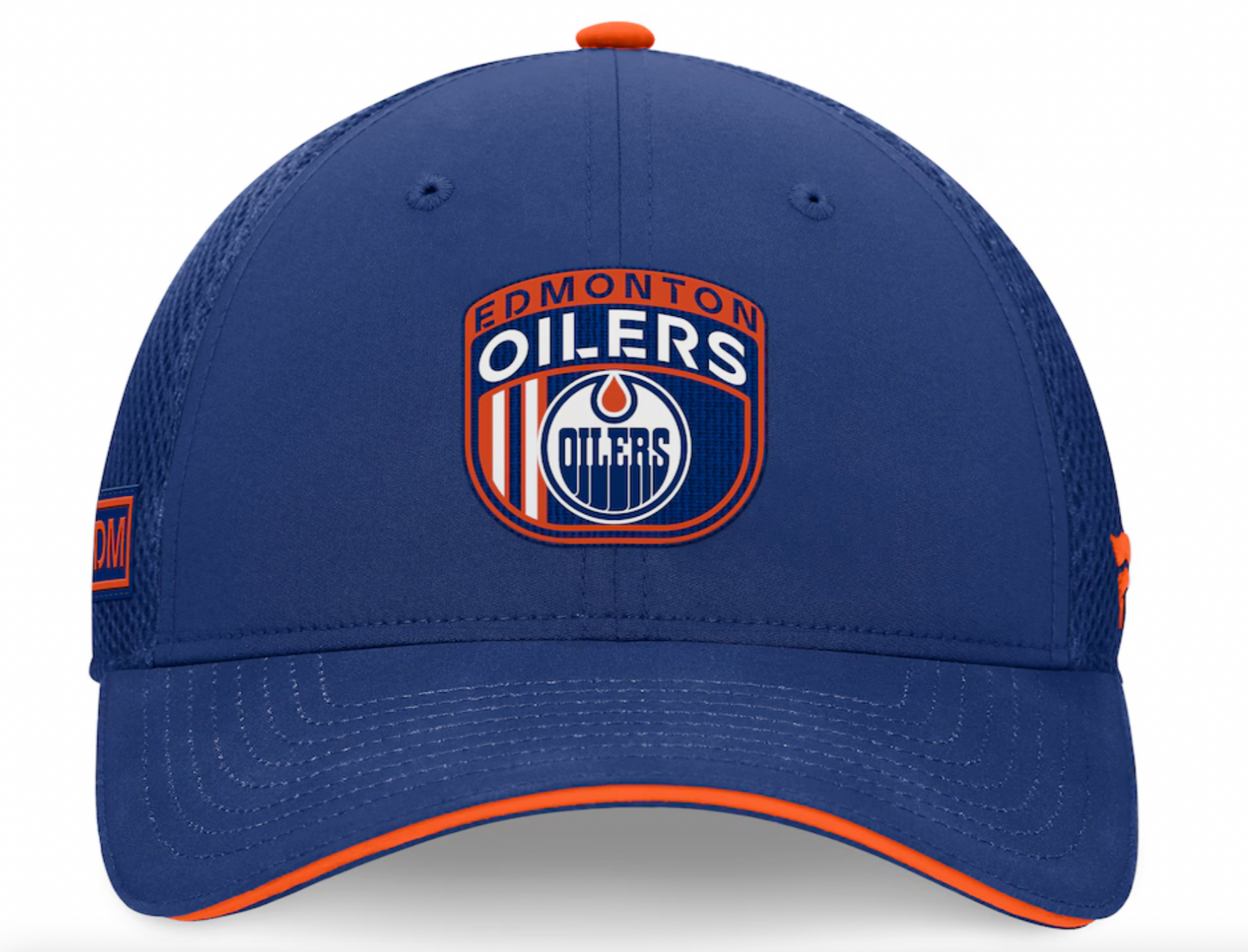 Youth Edmonton Oilers Fanatics Branded 2024 NHL Draft On Stage Trucker Adjustable Hat