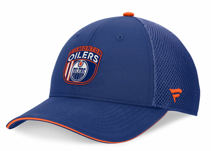 Youth Edmonton Oilers Fanatics Branded 2024 NHL Draft On Stage Trucker Adjustable Hat