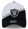 Las Vegas Raiders New Era 2023 On Field Sideline Black/ White 39Thirty Flex Fit Hat