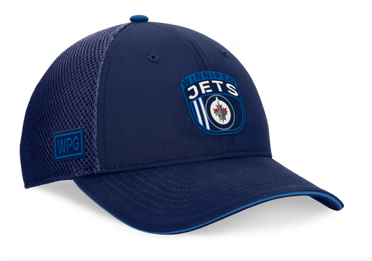 Youth Winnipeg Jets Fanatics Branded 2024 NHL Draft On Stage Trucker Adjustable Hat