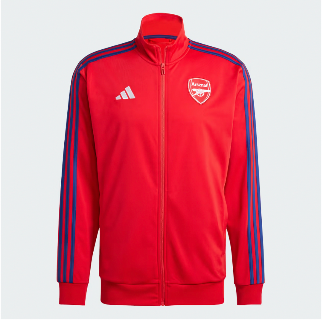 Arsenal AFC 2024 Adidas 3 Navy Stripes DNA Full Zip Up Jacket