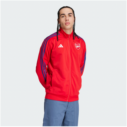 Arsenal AFC 2024 Adidas 3 Navy Stripes DNA Full Zip Up Jacket