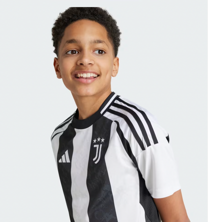 Youth Juventus Adidas 24-25 Black / White Jersey - Pro League Sports Collectibles Inc.