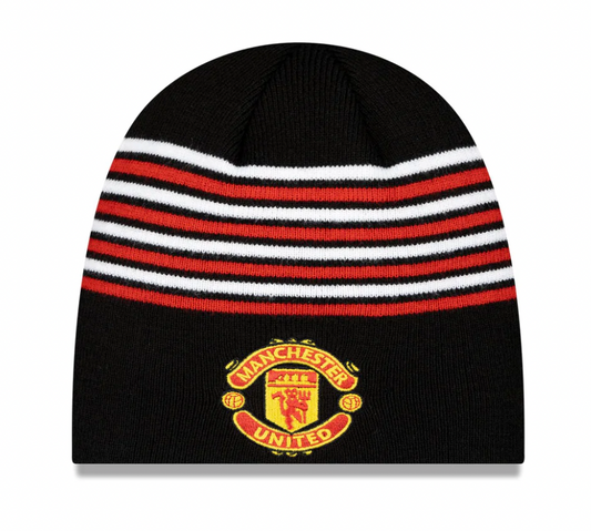 Manchester United Stipe Black knit Beanie Touque