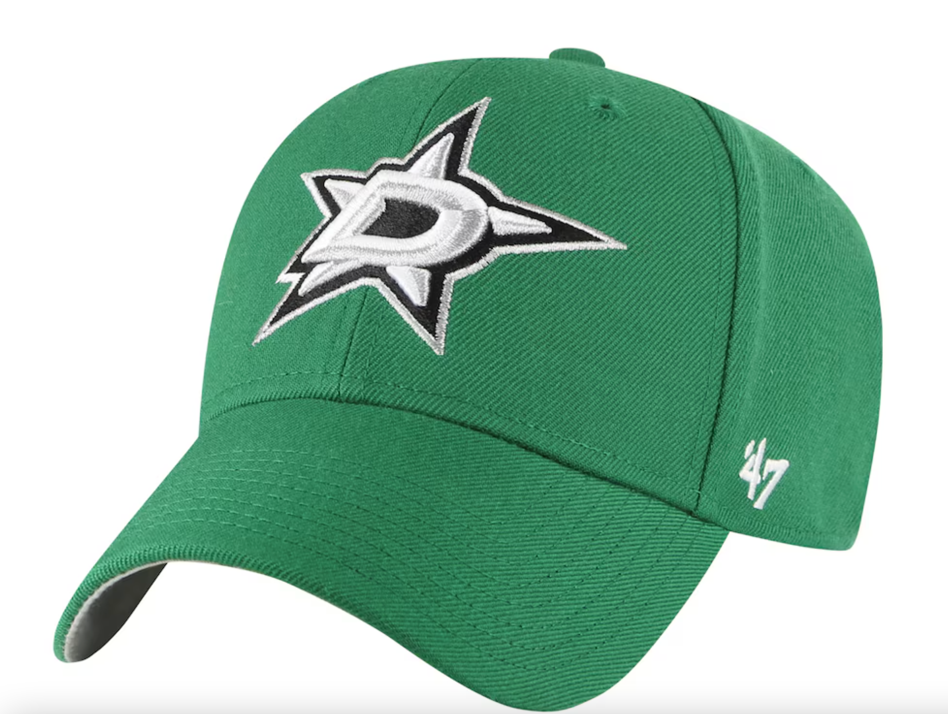 Dallas Stars '47 Wordmark Back Strap MVP Adjustable Hat - Kelly Green - Pro League Sports Collectibles Inc.