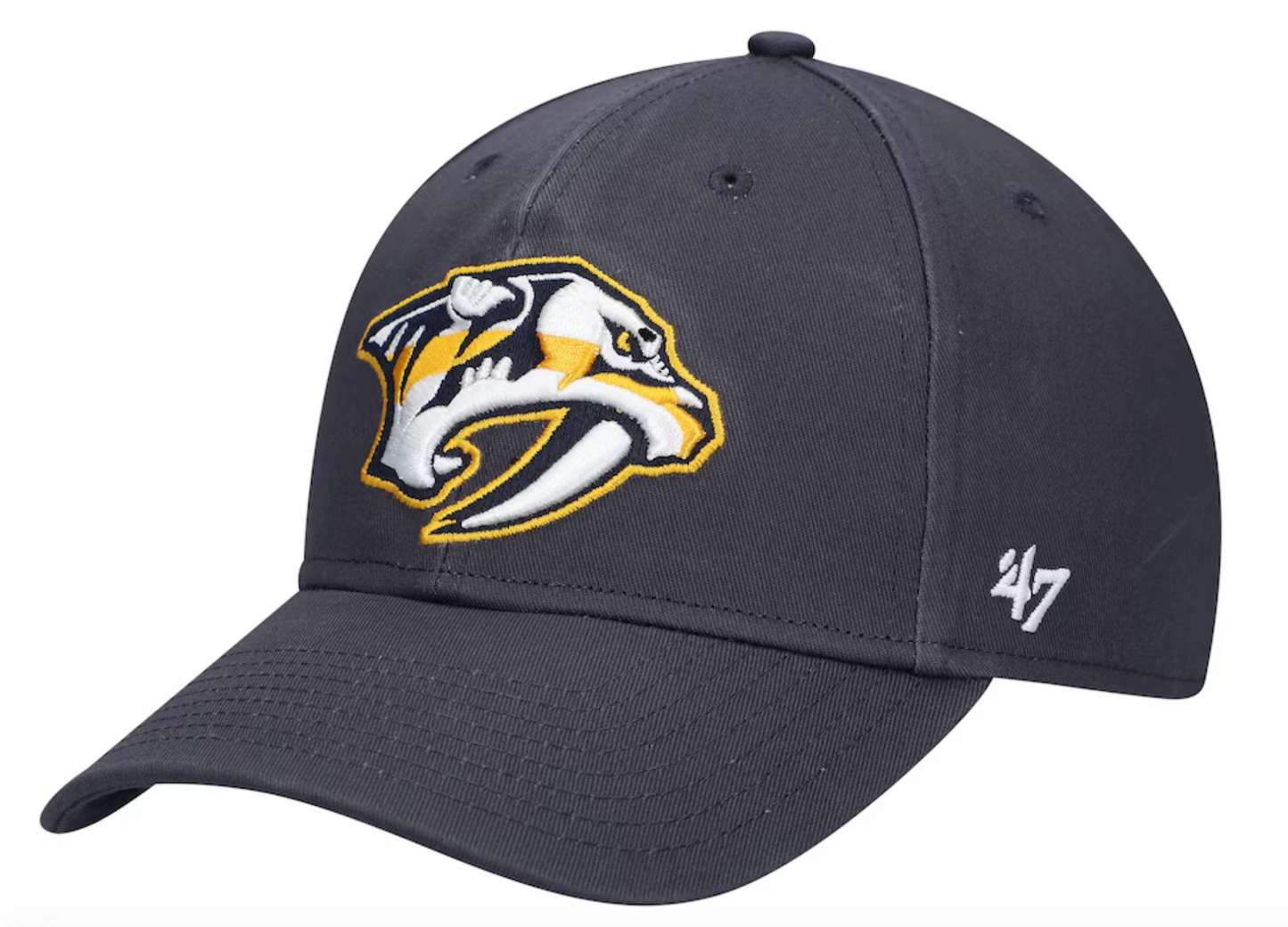 Nashville Predators '47 Wordmark Back Strap MVP Adjustable Hat - Navy - Pro League Sports Collectibles Inc.