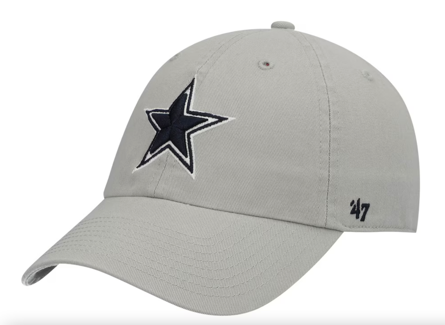 Dallas Cowboys NFL Clean Up Adjustable Hat - Grey - Pro League Sports Collectibles Inc.