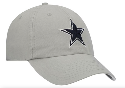 Dallas Cowboys NFL Clean Up Adjustable Hat - Grey - Pro League Sports Collectibles Inc.