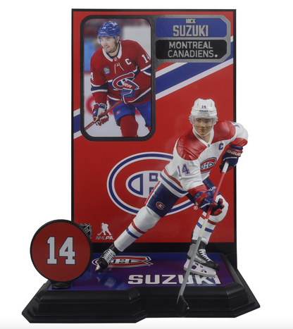 Nick Suzuki McFarlane NHL Sports Picks Figure - Montreal Canadians - White Jersey Chase