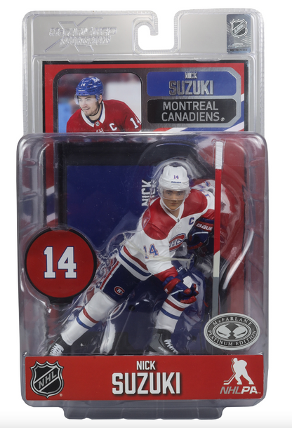 Nick Suzuki McFarlane NHL Sports Picks Figure - Montreal Canadians - White Jersey Chase