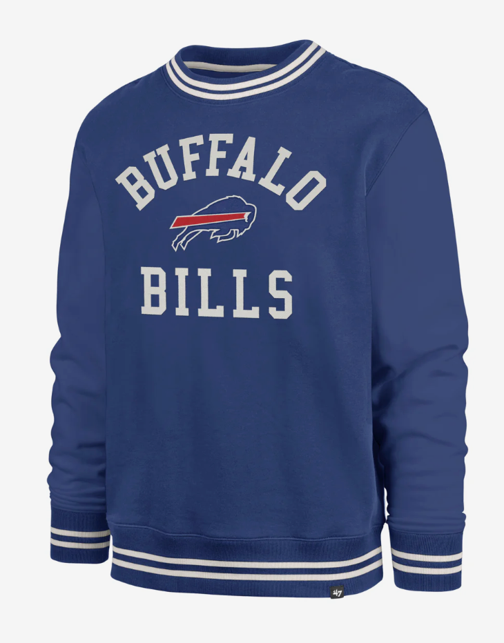 Buffalo Bills ‘47 Brand Clubhouse View Crew Sierra Long Sleeve Sweatshirt