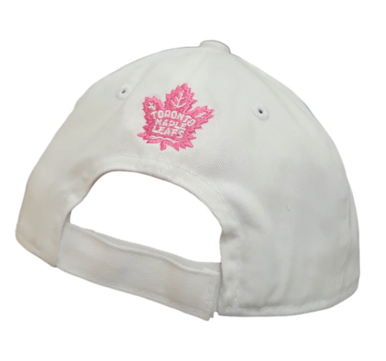 Youth Girls Hat Maple Leafs - White / Pink - Pro League Sports Collectibles Inc.