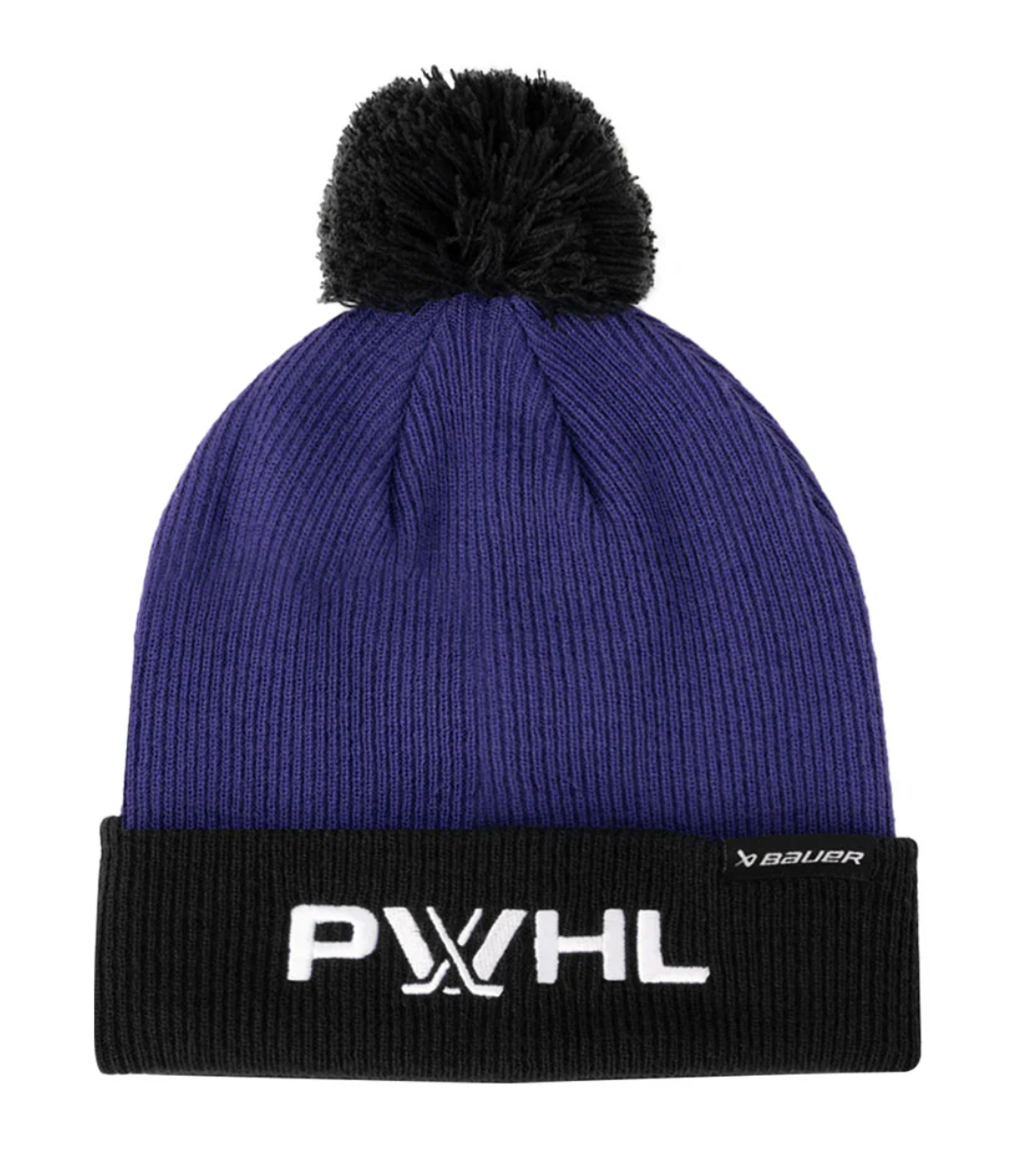 PWHL Bauer Logo Hockey Cuffed Knit Pom Toque - Pro League Sports Collectibles Inc.