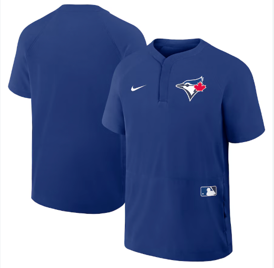 Toronto Blue Jays Nike 2025 Authentic Collection On-Field Wind Shirt - Rush Blue