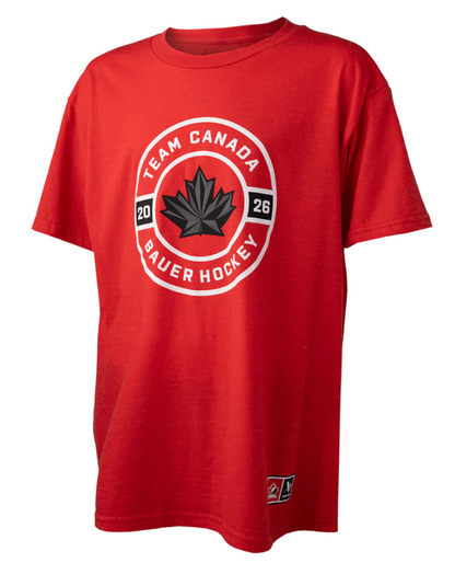Team Canada Hockey Bauer Circle Logo Olympics T-Shirt - Red