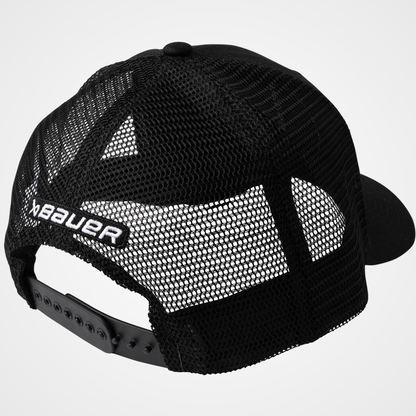 Team Canada Hockey Bauer Circle Logo Olympics Snapback Curved Hat 2026 - Black