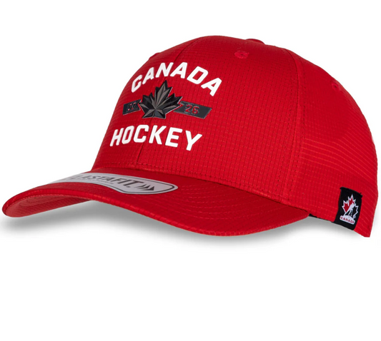 Team Canada Hockey Bauer Olympics ElastaFit Curved Hat 2026 - Red