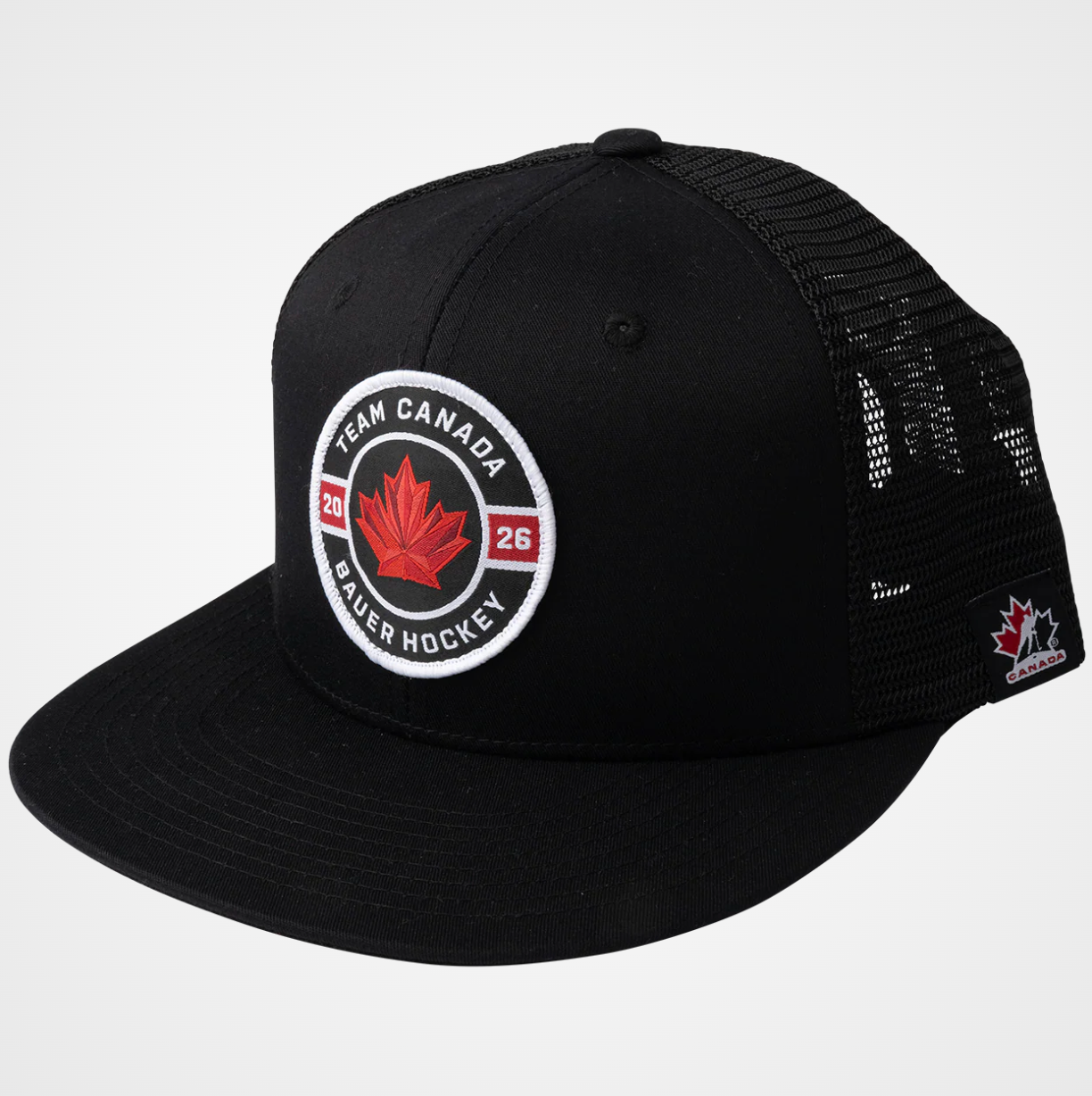Youth Team Canada Hockey Bauer Circle Logo Olympics SpanSnap Hat 2026 - Black