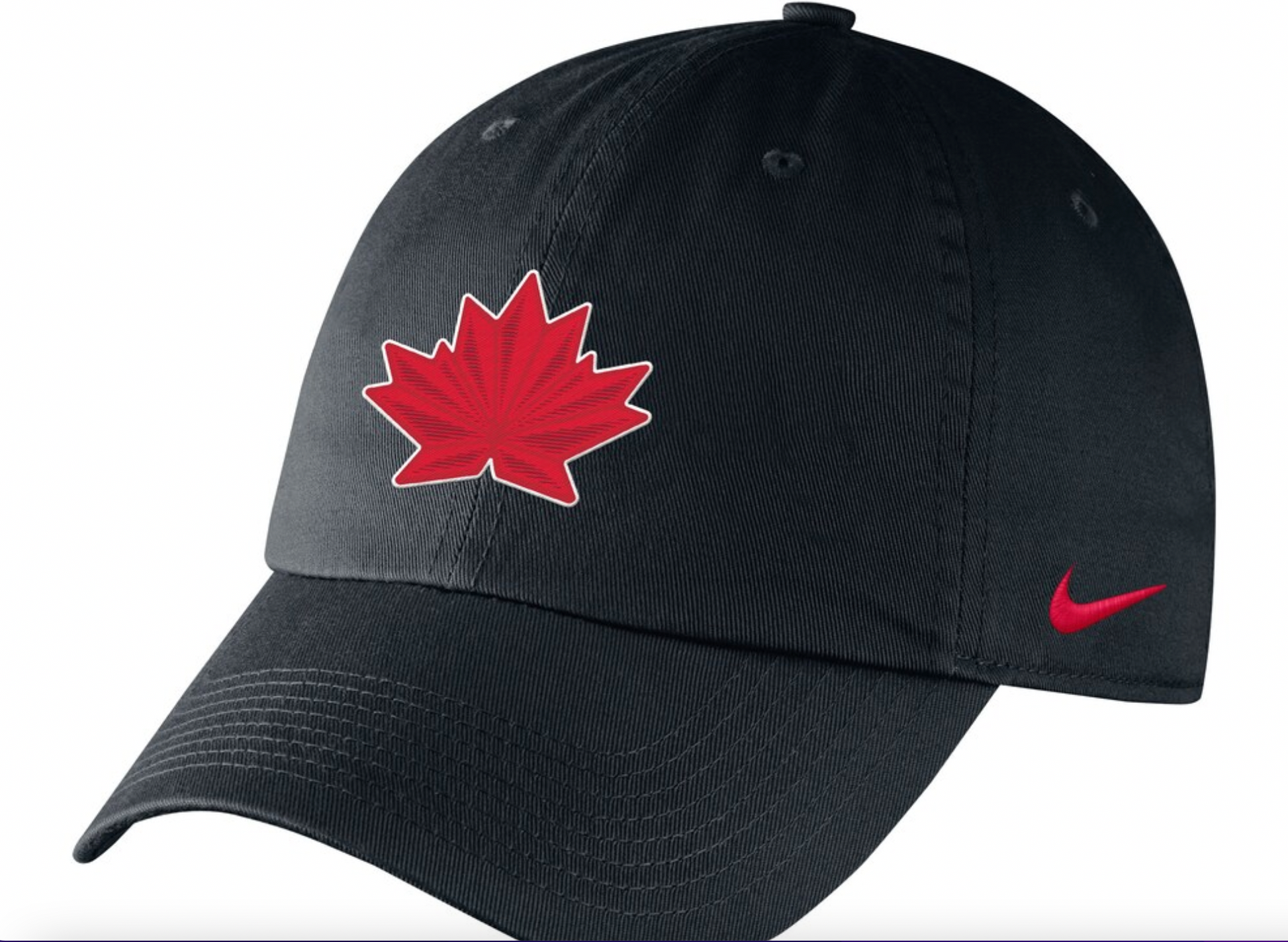 Canada Hockey National Team Unisex Black Nike H86 Adjustable Hat - Pro League Sports Collectibles Inc.