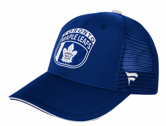 Youth Toronto Maple Leafs Fanatics Branded 2024 NHL Draft On Stage Trucker Adjustable Hat