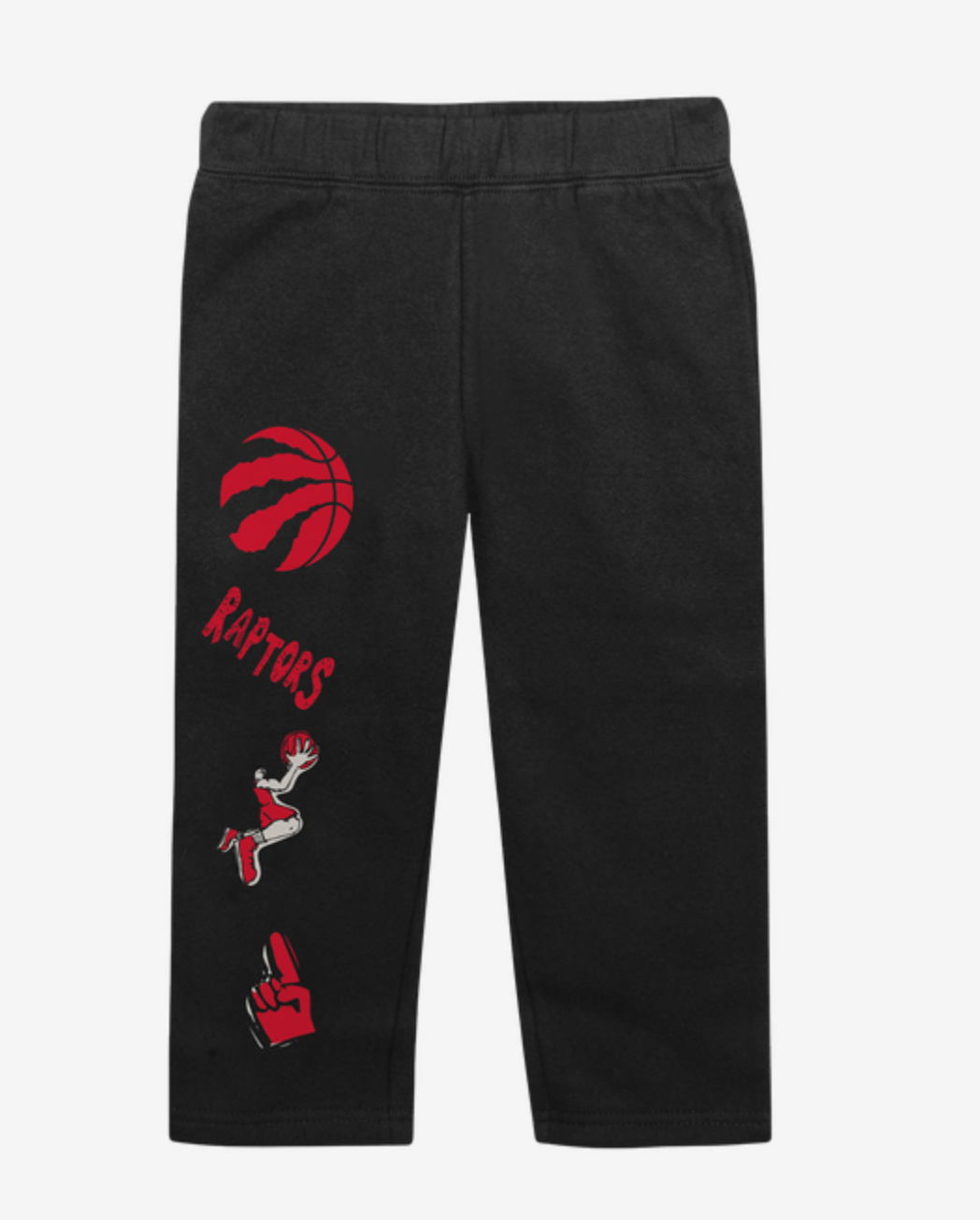 Toddler Toronto Raptors Printed Red Black Fleece Hoodie Set - Pro League Sports Collectibles Inc.