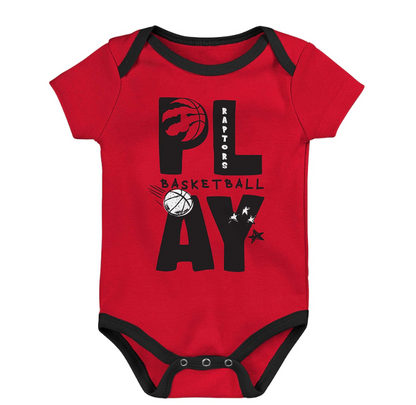 Infant Toronto Raptors Play Ball 3-Pack Onesie Set