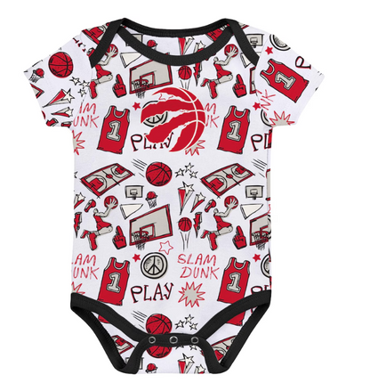 Infant Toronto Raptors Play Ball 3-Pack Onesie Set