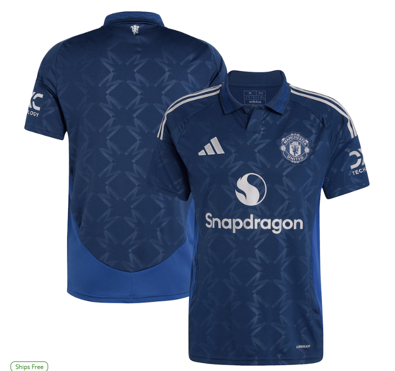 Manchester United FC Adidas 24-25 Navy Away Jersey - Pro League Sports Collectibles Inc.