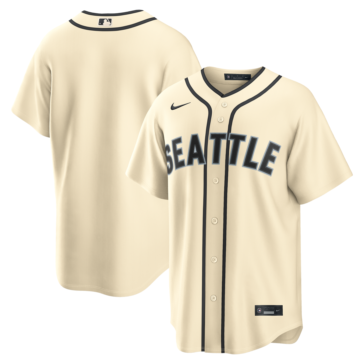 Seattle Mariners Nike Alternate 2 Replica Jersey - Cream