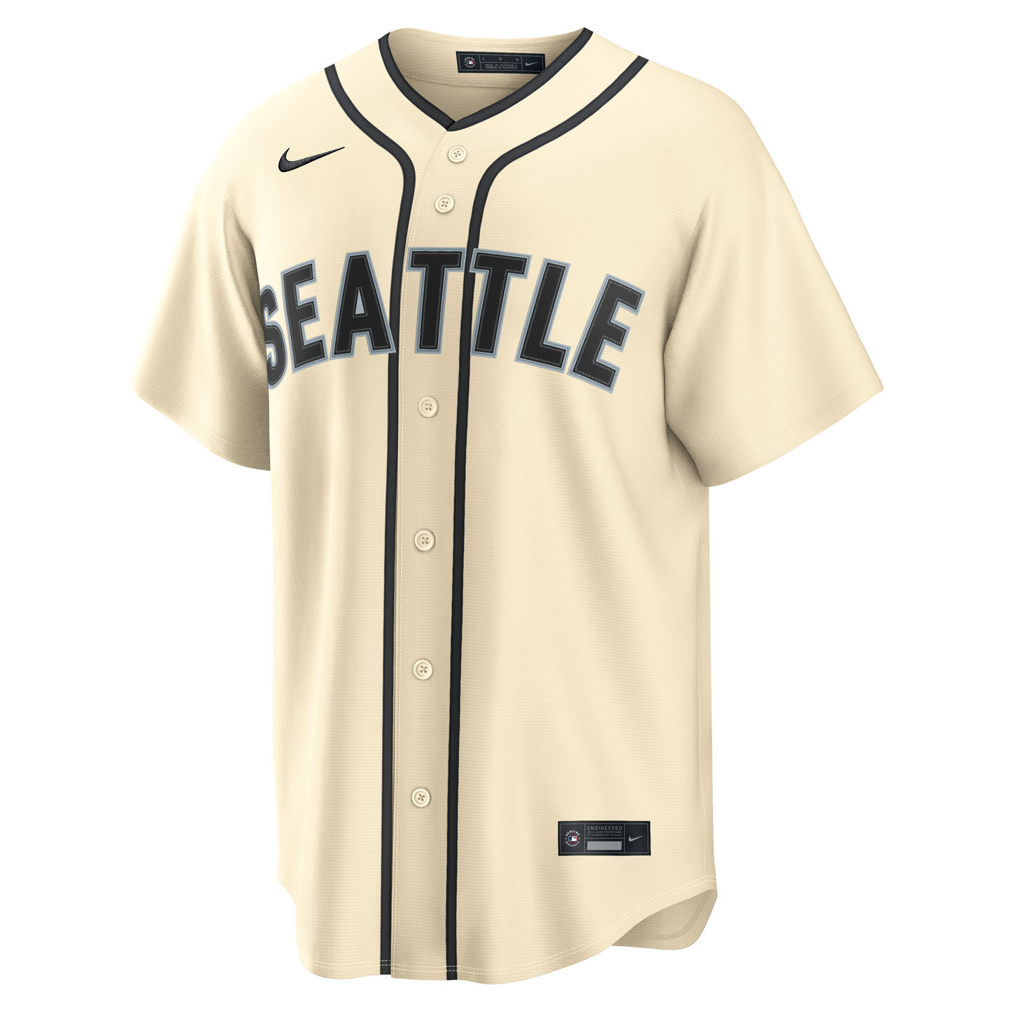 Seattle Mariners Nike Alternate 2 Replica Jersey - Cream