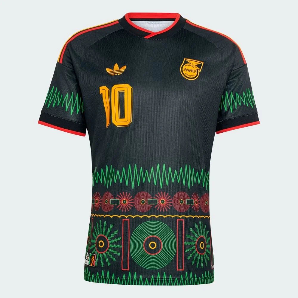 Jamaica JJF National Team Bob Marley #10 2025/26 Away Replica Jersey - Black