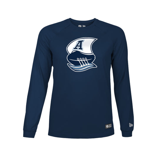 Toronto Argonauts New Era 2026 Sideline Rutted Long Sleeve Shirt - Navy