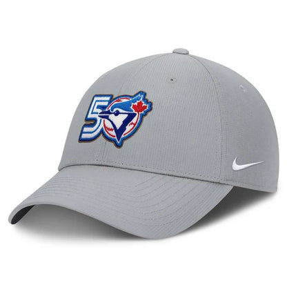 Toronto Blue Jays 50th Season Nike Dri-Fit Adjustable Club Cap - Grey