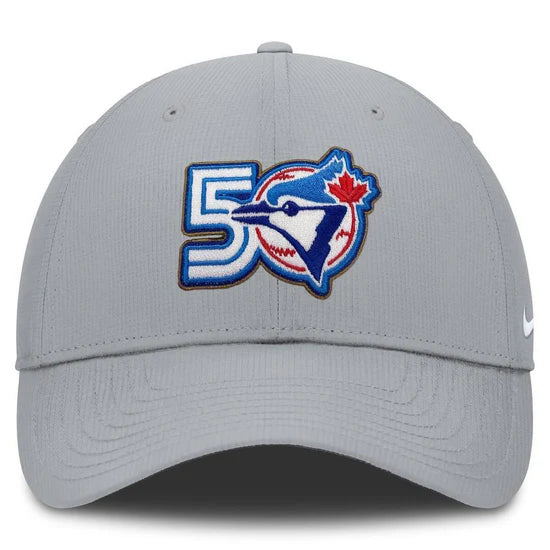 Toronto Blue Jays 50th Season Nike Dri-Fit Adjustable Club Cap - Grey
