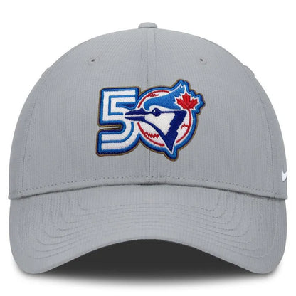 Toronto Blue Jays 50th Season Nike Dri-Fit Adjustable Club Cap - Grey