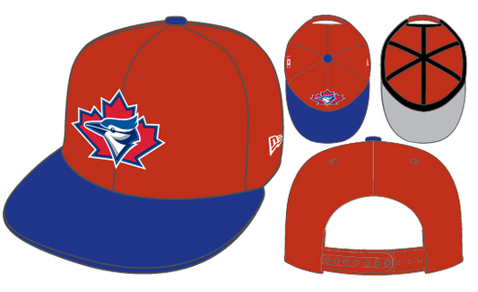 Toronto Blue Jays Canada Day 2 Tone 9Fifty New Era Snapback Hat - Red/Blue