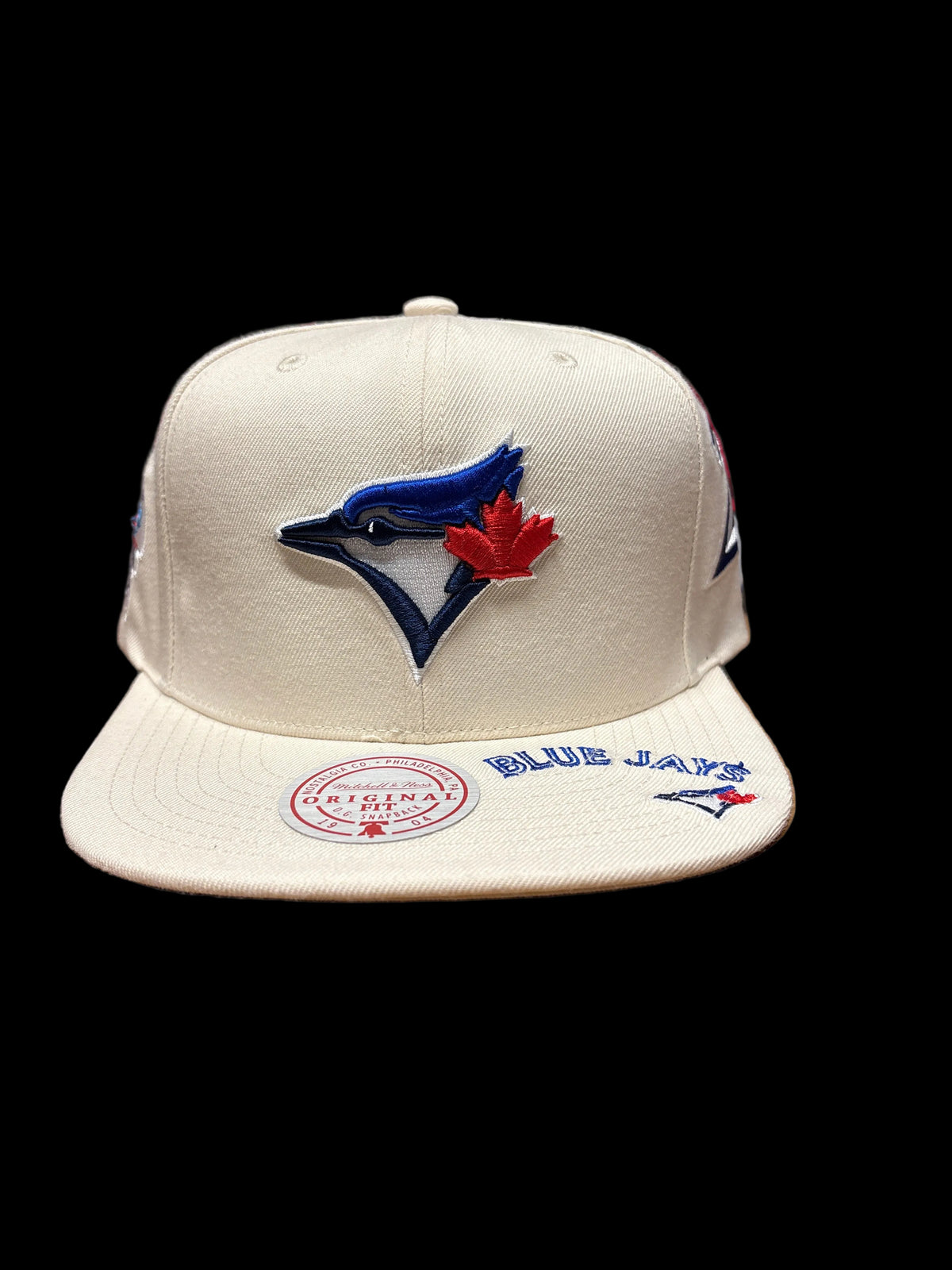 Toronto Blue Jays Historic Mitchell & Ness MLB Adjustable A-Frame Hat - Cream
