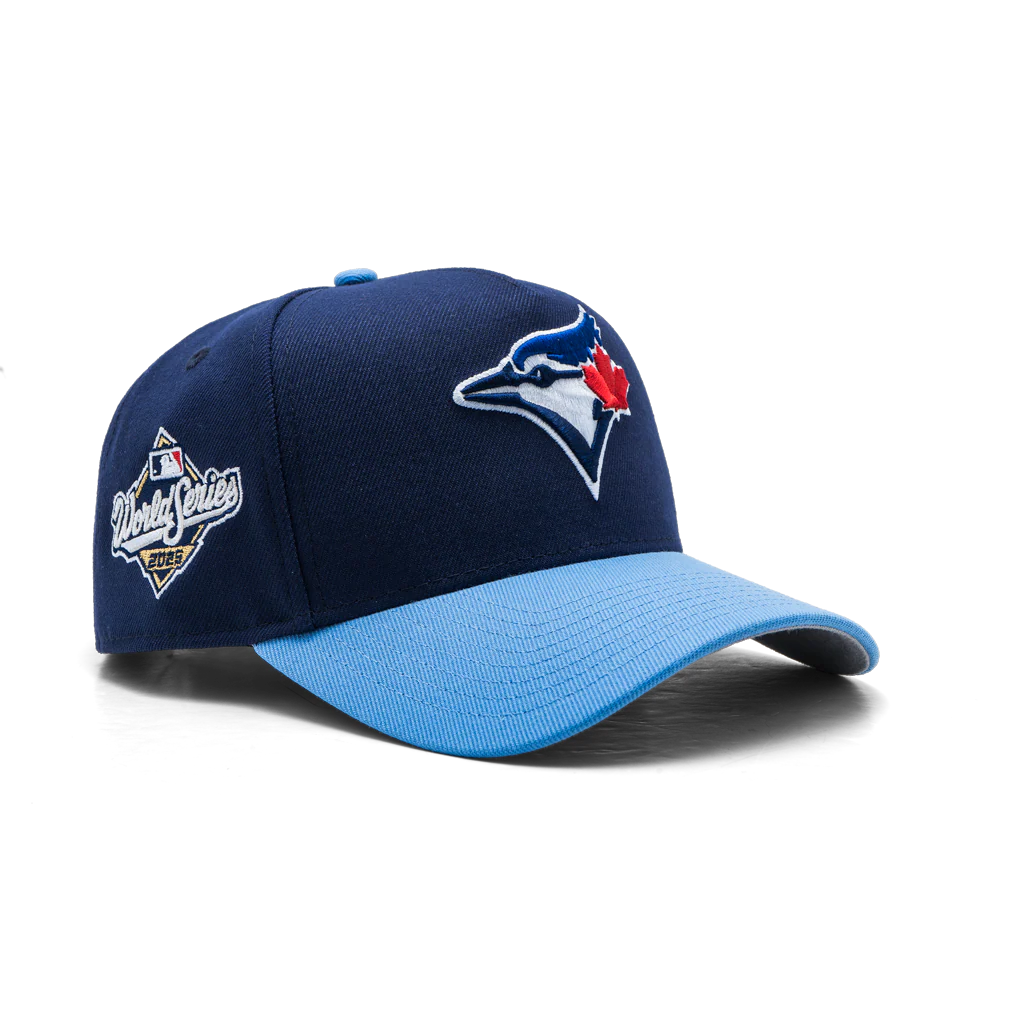 Toronto Blue Jays New Era World Series On-Field 9FORTY Alt 4 TwoTone Midnight Blue A-Frame SnapBack Hat