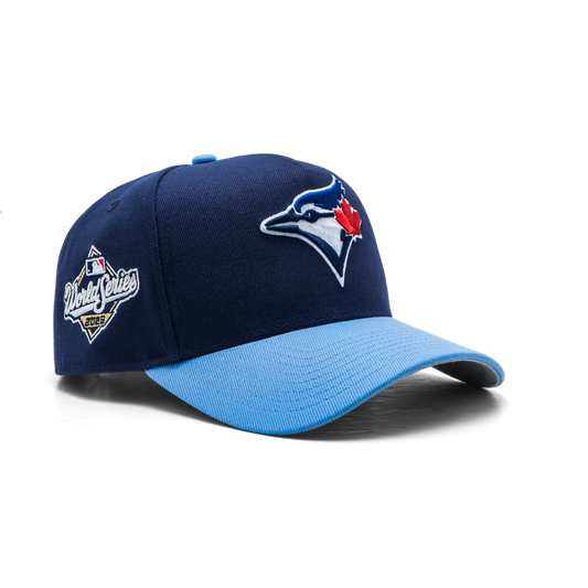 Toronto Blue Jays New Era World Series On-Field 9FORTY Alt 4 TwoTone Midnight Blue A-Frame SnapBack Hat