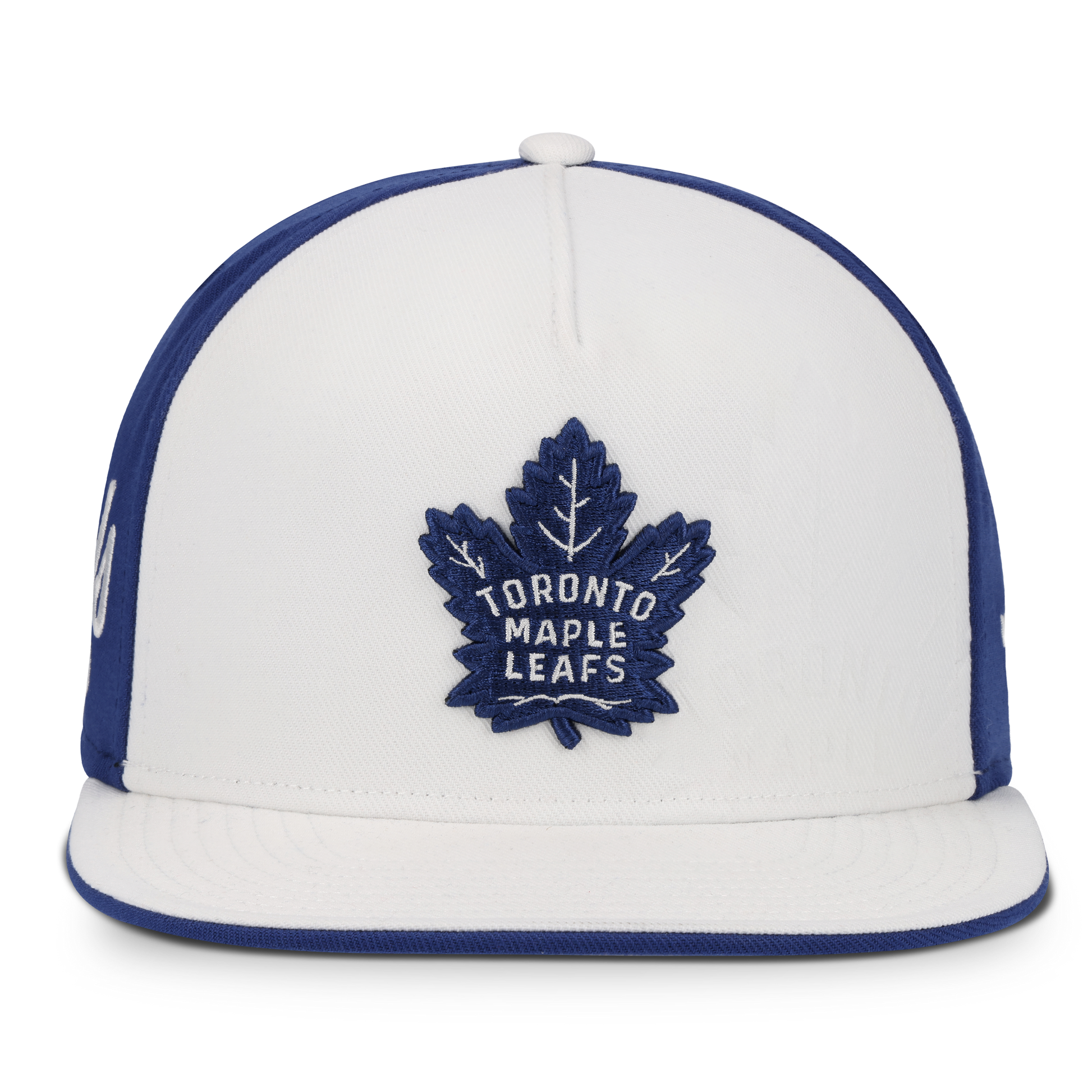 Toronto Maple Leafs Fanatics Authentic Pro 2026 Draft Alt 2 Flatbrim Snap Back Hat - White/Blue