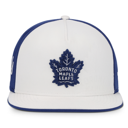 Toronto Maple Leafs Fanatics Authentic Pro 2026 Draft Alt 2 Flatbrim Snap Back Hat - White/Blue