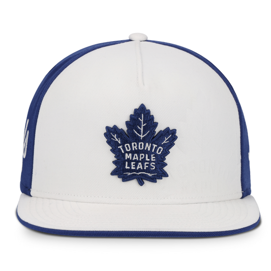 Toronto Maple Leafs Fanatics Authentic Pro 2026 Draft Alt 2 Flatbrim Snap Back Hat - White/Blue