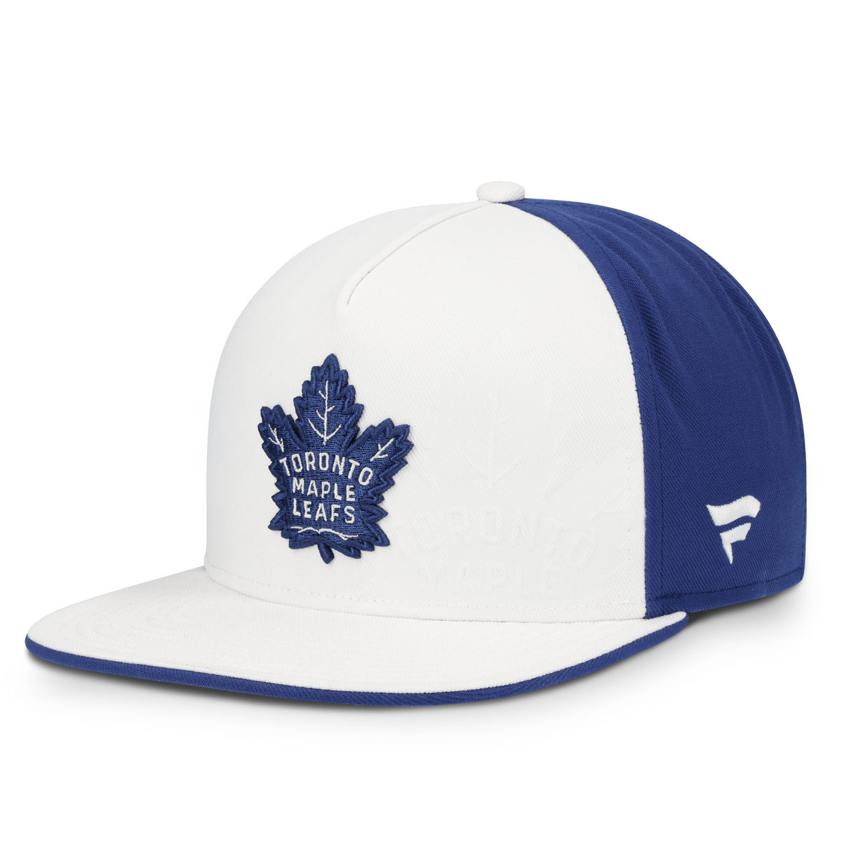 Toronto Maple Leafs Fanatics Authentic Pro 2026 Draft Alt 2 Flatbrim Snap Back Hat - White/Blue