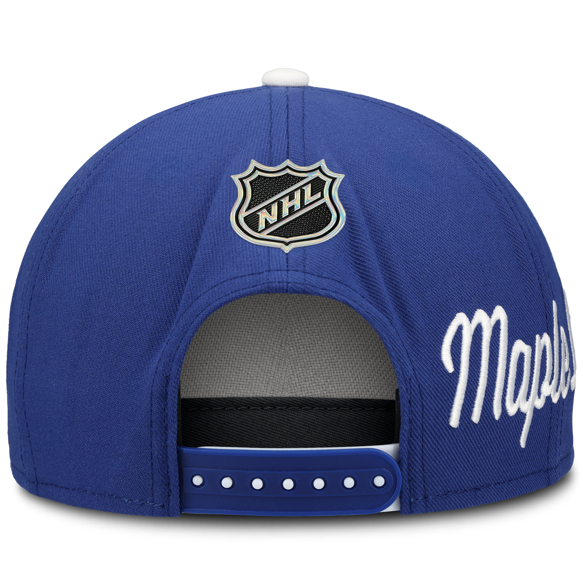 Toronto Maple Leafs Fanatics Authentic Pro 2026 Draft Alt 2 Flatbrim Snap Back Hat - White/Blue