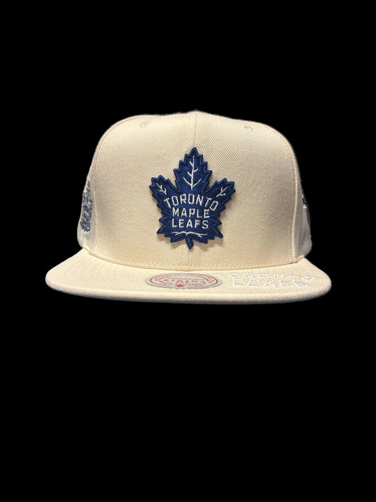 Toronto Maple Leafs Mitchell & Ness Historic Original Structured Fit Snapback Hat - Cream