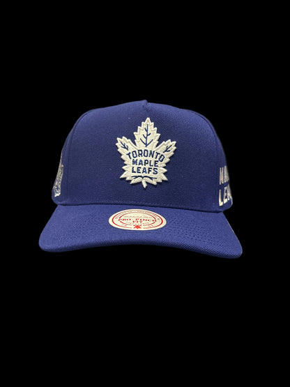 Toronto Maple Leafs Mitchell & Ness Historic Pro Pinch Structured Fit Snapback Hat - Blue