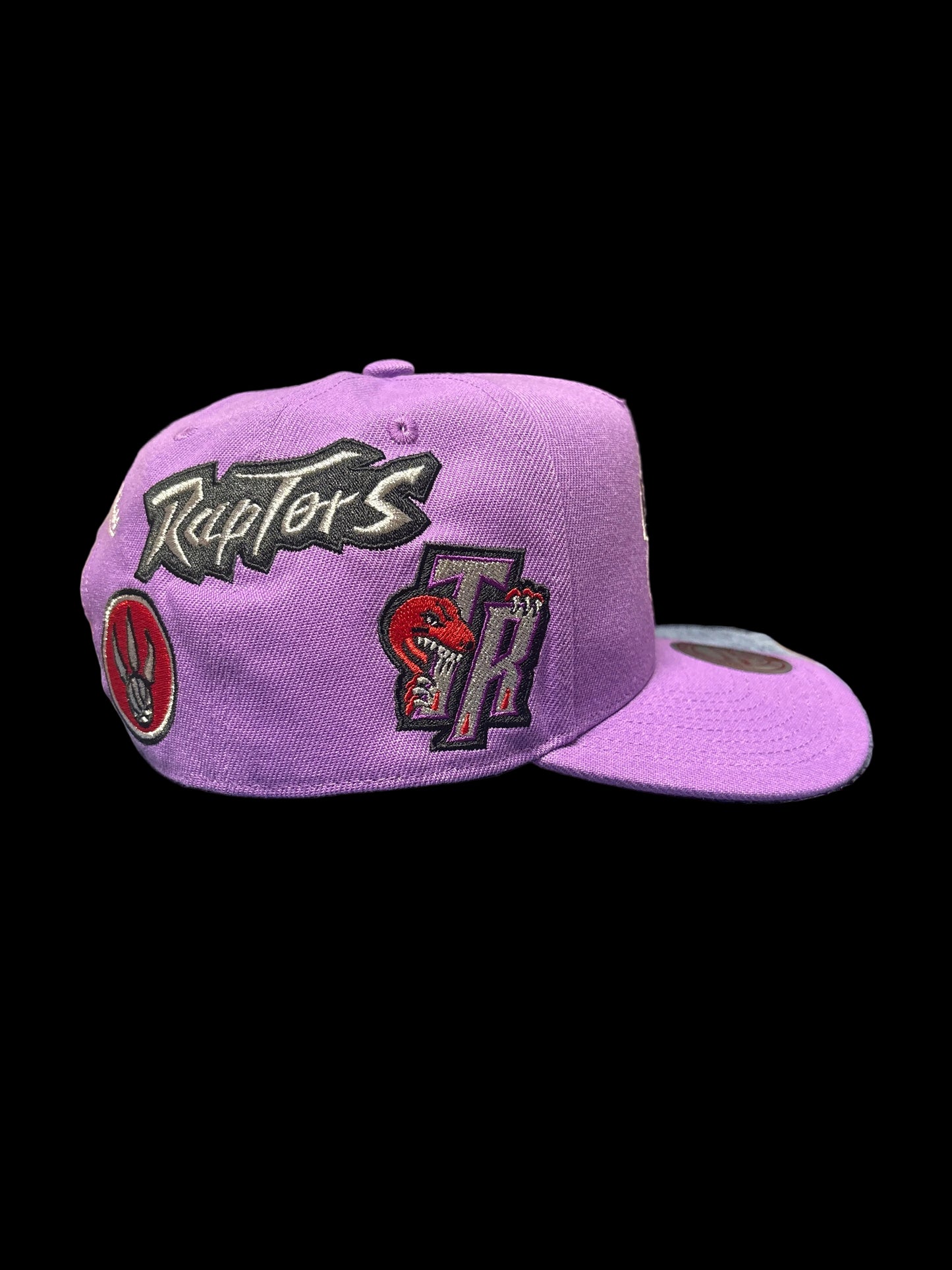 Toronto Raptors Mitchell & Ness Historic Pro Pinch Structured Fit Snapback Hat - Purple