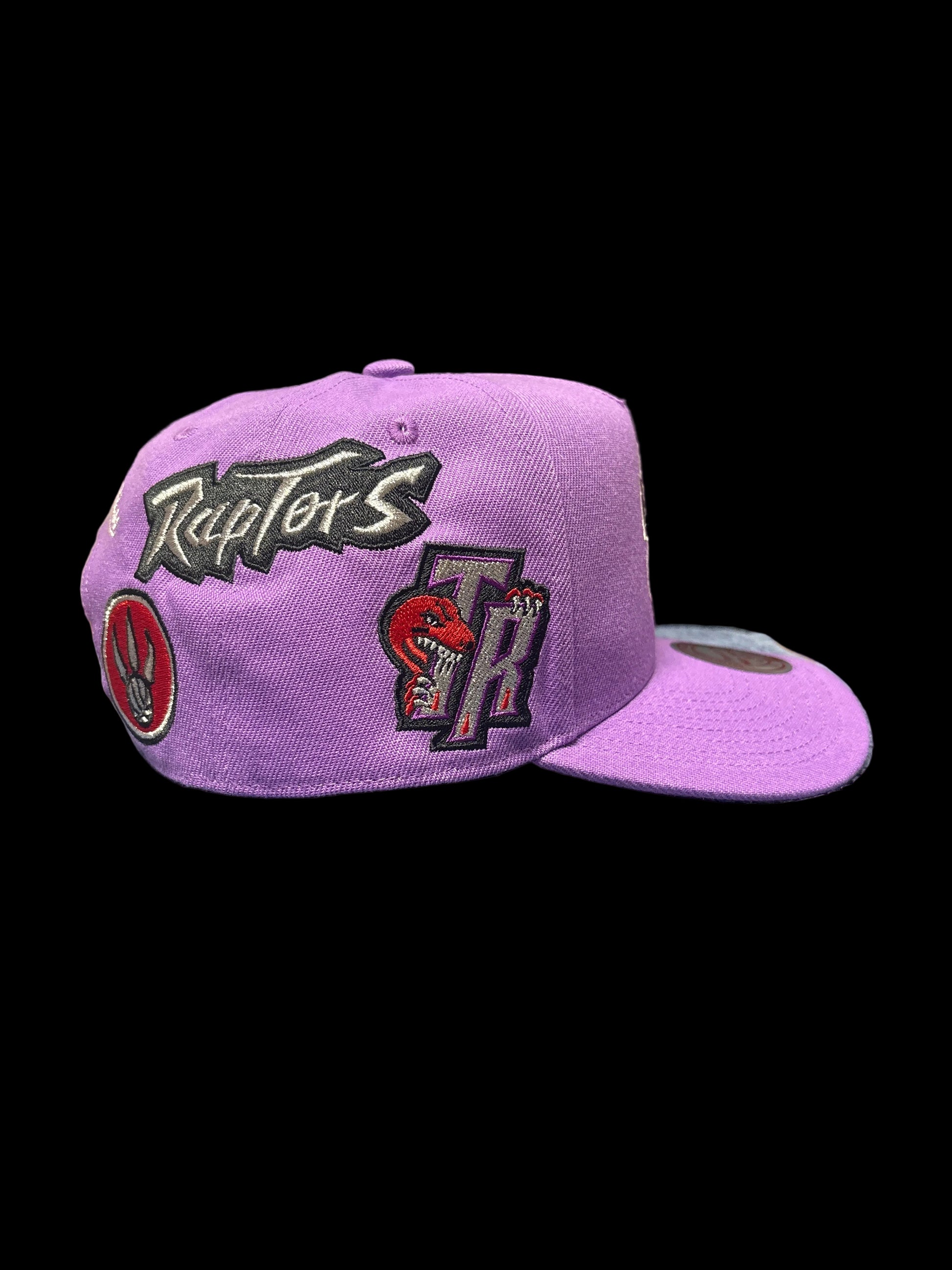 Toronto Raptors Mitchell & Ness Historic Pro Pinch Structured Fit Snapback Hat - Purple
